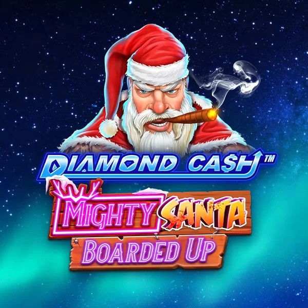 Diamond Cash Mighty Santa Boarded Up slot logo by Greentube at Ultra casinoDiamond Cash Mighty Santa Boarded Up
